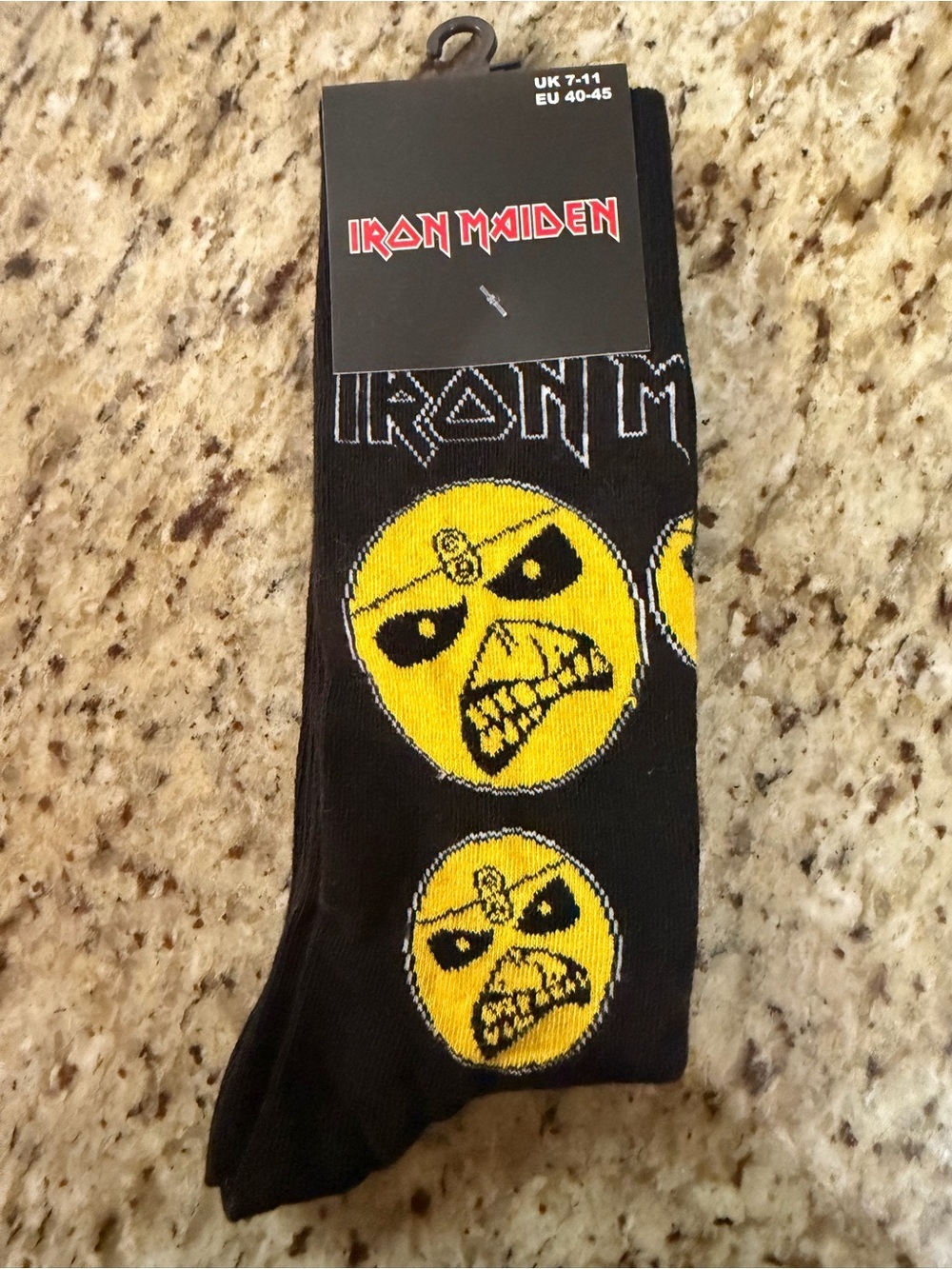 Iron Maiden Black & Yellow Crew Socks